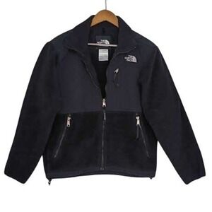 Vintage  North Face Women's Fleece Jacket Black Medium Zip Up‎ Outdoor Casual